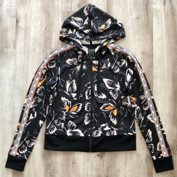 Adidas x Farm Rio, Hooded Track Jacket, Butterfly Print, Size XS, Good Condition - Picture 3 of 16
